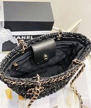 Chanel Small Shopping Bag Black 36x20x12cm - 2