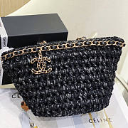 Chanel Small Shopping Bag Black 36x20x12cm - 4