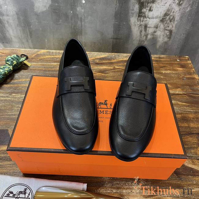 Hermes Black Loafer - 1