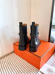 Hermes Black Leather Boots - 5