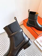 Hermes Black Leather Boots - 4