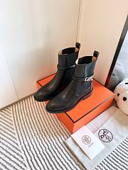 Hermes Black Leather Boots - 3