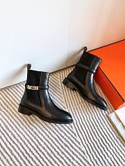 Hermes Black Leather Boots - 2