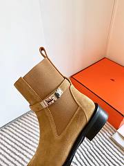 Hermes Brown Suede Boots - 4