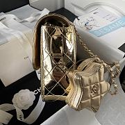 Chanel Backpack Star Coin Purse Metallic Calfskin Gold Light Gold 22.5 × 22.5 × 6 cm - 4