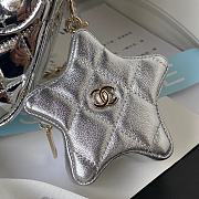 Chanel Backpack Star Coin Purse Metallic Calfskin Silver 22.5 × 22.5 × 6 cm - 2