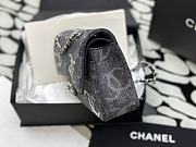 Chanel Flap Bag Denim Black Sequins Silver 25.5cm - 6