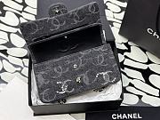 Chanel Flap Bag Denim Black Sequins Silver 25.5cm - 4