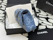 Chanel Flap Bag Denim Blue Sequins Silver 25.5cm - 6