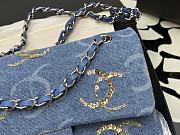 Chanel Flap Bag Denim Blue Sequins Silver 25.5cm - 2