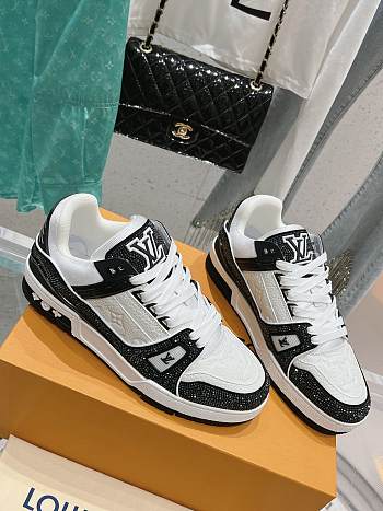 Louis Vuitton LV Trainer Black Crystal Sneaker