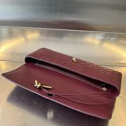 Bottega Veneta Long Clutch Andiamo With Handle Red Wine 31x13x3cm - 4