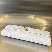 Bottega Veneta Long Clutch Andiamo With Handle White 31x13x3cm - 6