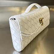 Bottega Veneta Long Clutch Andiamo With Handle White 31x13x3cm - 3