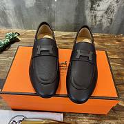 Hermes Black Brown Loafer - 1