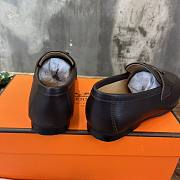 Hermes Black Brown Loafer - 6