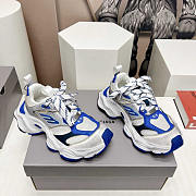 Balenciaga Cargo Sneakers In White And Blue - 1