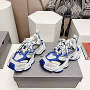 Balenciaga Cargo Sneakers In White And Blue - 3