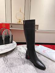 Christian Louboutin Lock Botta Leather Knee High Boots 7cm - 6