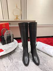 Christian Louboutin Lock Botta Leather Knee High Boots 7cm - 2