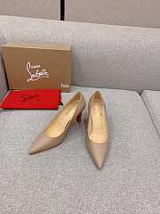 Christian Louboutin Condora Beige Leather Pumps 10cm - 4