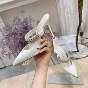 Manolo Blahnik Lutara 90 Embellished White Mules 9cm - 4