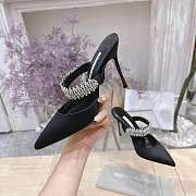 Manolo Blahnik Lutara 90 Embellished Black Mules 9cm - 4