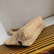 Prada Raffia Tote Bag Natural 40x34x16cm - 6