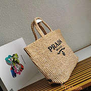 Prada Raffia Tote Bag Natural 40x34x16cm - 4