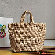 Prada Raffia Tote Bag Natural 40x34x16cm - 3