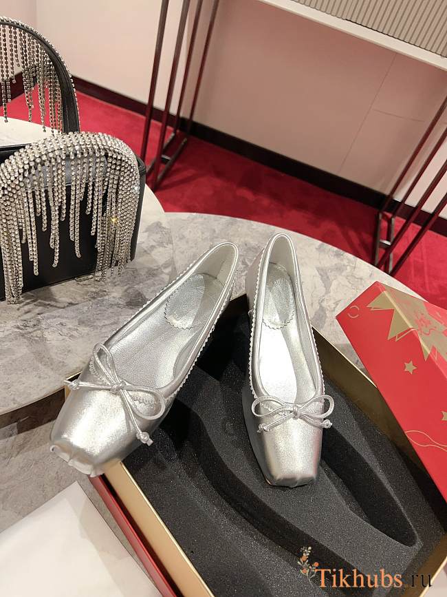 Christian Louboutin Silver Ballet Flat - 1