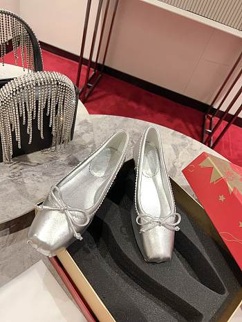 Christian Louboutin Silver Ballet Flat