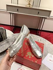 Christian Louboutin Silver Ballet Flat - 2