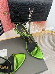 Tom Ford Padlock Green Patent Sandals Heels 10.5cm - 5