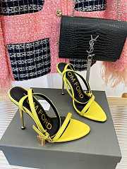 Tom Ford Padlock Yellow Sandals Heels 10.5cm - 1