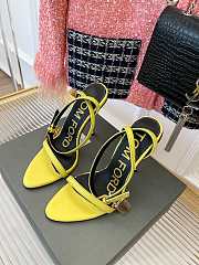 Tom Ford Padlock Yellow Sandals Heels 10.5cm - 5