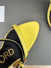 Tom Ford Padlock Yellow Sandals Heels 10.5cm - 3