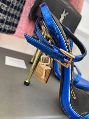 Tom Ford Padlock Blue Sandals Heels 10.5cm - 5