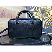 YSL Lyia Duffle In Quilted Lambskin Black 31x16x13cm - 2