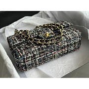 Chanel Flap Tweed CC Shoulder Bag Black And Multi 25cm - 5