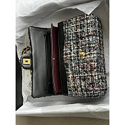 Chanel Flap Tweed CC Shoulder Bag Black And Multi 25cm - 4