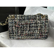 Chanel Flap Tweed CC Shoulder Bag Black And Multi 25cm - 3