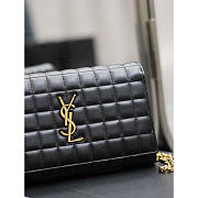 YSL Lambskin Cassande Chain Wallet Black 23x14x3cm - 5