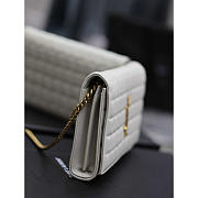 YSL Lambskin Cassande Chain Wallet White 23x14x3cm - 6