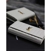 YSL Lambskin Cassande Chain Wallet White 23x14x3cm - 4