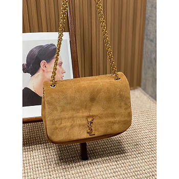 YSL Jamie Medium In Suede Brown Caramel 25x16x9cm