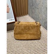 YSL Jamie Medium In Suede Brown Caramel 25x16x9cm - 4