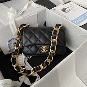 Chanel Flap Bag Lambskin Black CC Funky 21x17x6cm - 1