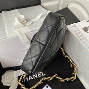 Chanel Flap Bag Lambskin Black CC Funky 21x17x6cm - 6