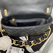 Chanel Flap Bag Lambskin Black CC Funky 21x17x6cm - 4